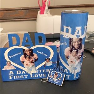 Father’s Day keychain,tumbler and photo frame set